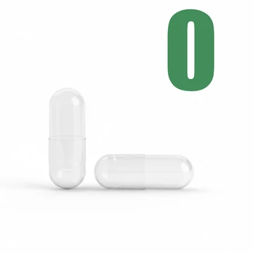 0 méretű átlátszó zselatin kapszula