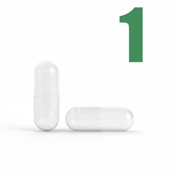 1 méretű átlátszó zselatin kapszula