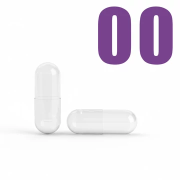 00 méretű átlátszó pullulán kapszula