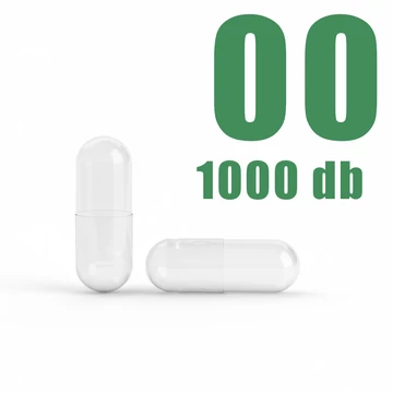 00 méretű átlátszó zselatin kapszula 1.000 db