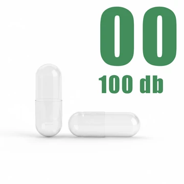 00 méretű átlátszó zselatin kapszula 100 db