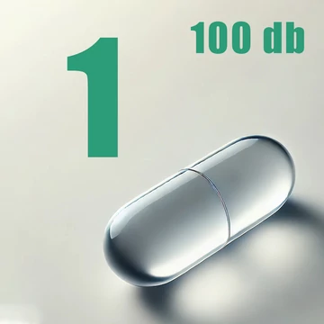 Zselatin kapszula &amp;quot;1&amp;quot; – áttetsző, 100 db-os kiszerelés