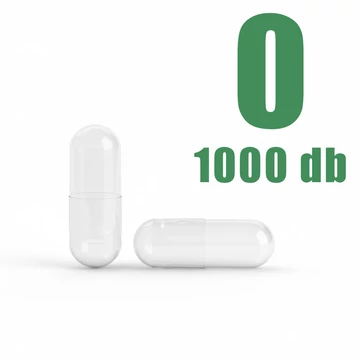 0 méretű átlátszó zselatin kapszula 1.000 db