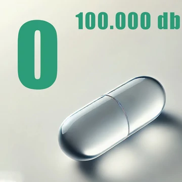 Üres zselatin kapszula áttetsző "0" 100 000 darab