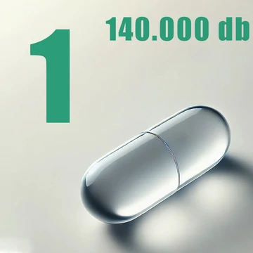 Kapszula "1" átlátszó 140.000 db