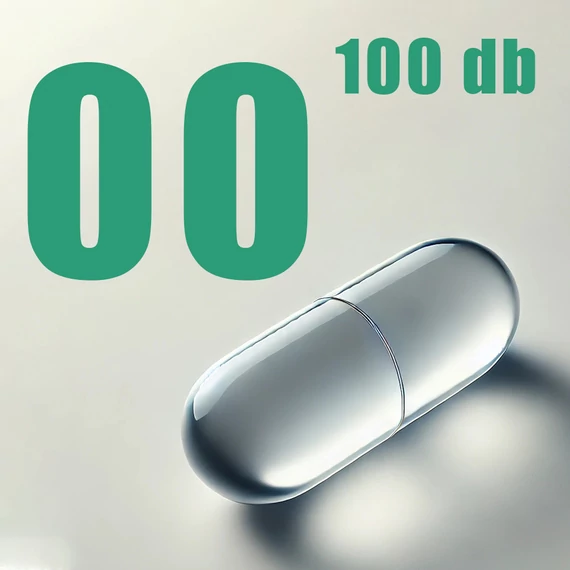 Zselatin kapszula "00" – áttetsző, 100 db-os csomag