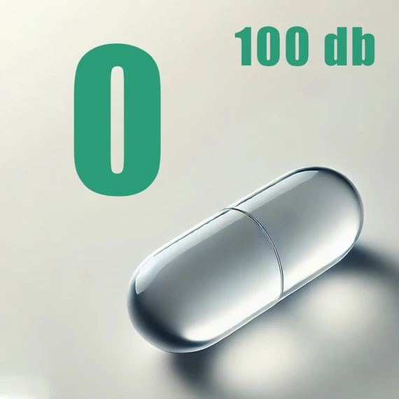 Üres zselatin kapszula "0" – áttetsző, 100 db-os csomagás