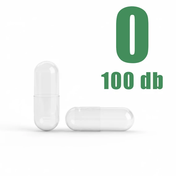 0 méretű átlátszó zselatin kapszula 100 db