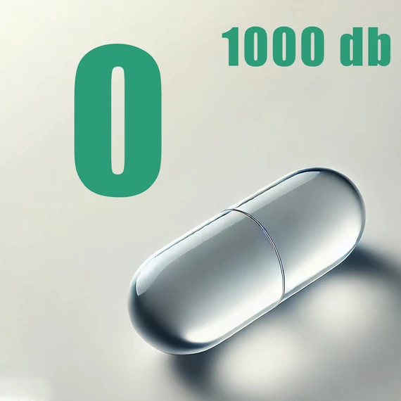 Zselatin kapszula "0" – áttetsző, 1000 db-os kiszerelés