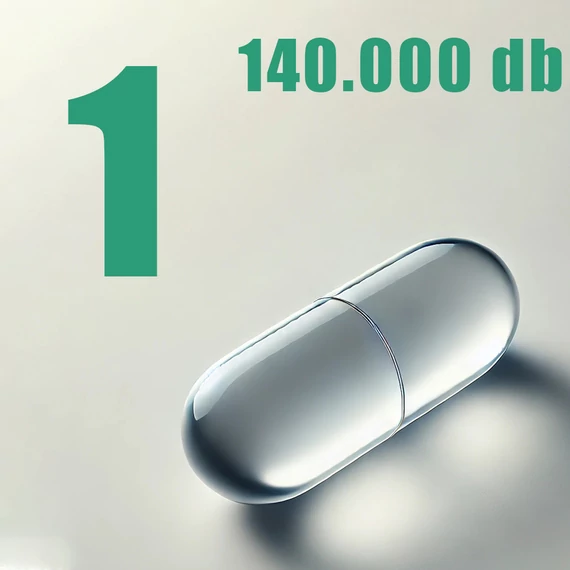 Kapszula "1" átlátszó – nagy tétel, 140 000 db